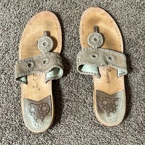 Jack Rogers Tan Slides Size 10